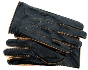 Altezzoso Boss Effect Winter Leather Gloves for Men, Wool Fleece Lined Warm Gloves