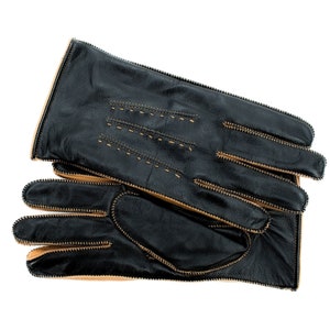 Altezzoso Boss Effect Winter Leather Gloves for Men, Wool Fleece Lined Warm Gloves