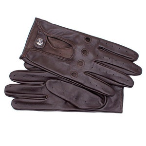 Altezzoso Roadster Brown Leather Driving Gloves for Men