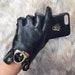 Altezzoso Mostro Black Crocodile Embossed Leather Driving Gloves for Men 