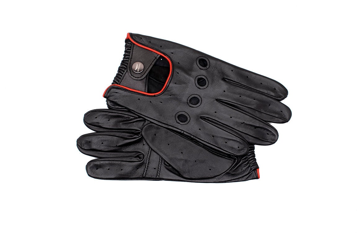 Black Mens Alligator Leather Gloves Drive Work Glove Windproof High Quality  Gift