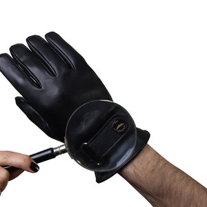 Altezzoso Signore Classical Winter Leather Gloves for Men, Wool Fleece Lined Warm Gloves