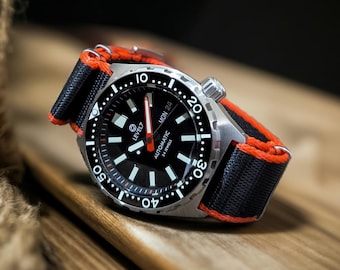 LV1-1STFBK-BKORSN "Schwarzes Zifferblatt, 20 ATM wasserdicht, Saphirglas" NH36 Automatik Japan hergestellt Armbanduhr LEVEL7