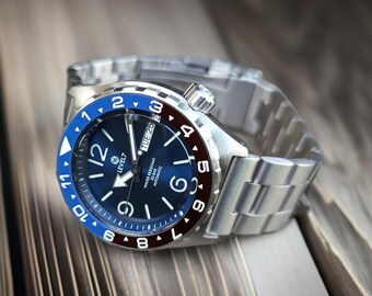 LV1-ARFPEPSI-12H "PEPSI color/navy Zifferblatt, 20 ATM wasserdicht, Saphirglas" NH36 Automatik Japan hergestellte Armbanduhr LEVEL7