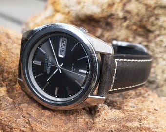 Vintage Seiko 5 Actus 7019-7040 Automatic Gray Dial Serviced Japan 1972
