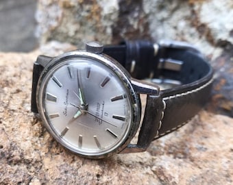 Seiko Sportsman 1964 Vintage Handaufzug 14091, seltene Zeiger im Alpin-Stil, Seepferdchenboden, überholt