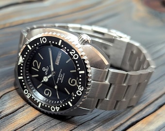 LV2-AR-BKBK"Schwarzes Zifferblatt, 20 ATM wasserdicht, Saphirglas" NH36 Automatik Japan Made Armbanduhr LEVEL7
