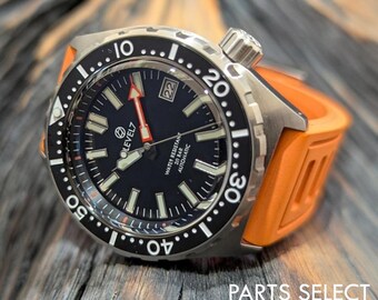 LV1-2NDFBKAR-1BK19-R "Schwarzes Zifferblatt, 20 ATM wasserdicht, Saphirglas, FKM Gummiband" NH36 Automatik Japan Armbanduhr LEVEL7