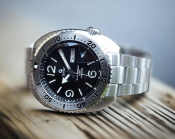 LV2-ARFSBK"Schwarzes Zifferblatt, 20 ATM wasserdicht, Saphirglas" NH36 Automatik Japan hergestellt Armbanduhr LEVEL7