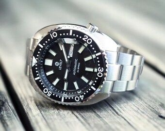 LV2-ARFSBK"Schwarzes Zifferblatt, 20 ATM wasserdicht, Saphirglas" NH36 Automatik Japan hergestellt Armbanduhr LEVEL7