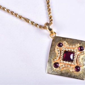 Collier grenat Collier or grenat bijoux grenat or grenat pendentif en argent Sterling plaqué or collier pendentif argent Collier grenat