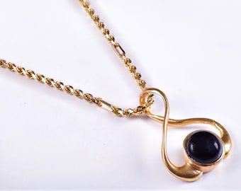 Onyx ketting Onyx gouden ketting Onyx Jewelry Gold Onyx hanger zilver goud vergulde ketting hanger van 925 zilver Onyx Black halsketting