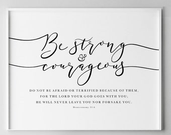 Deuteronomy 31 6 | Etsy