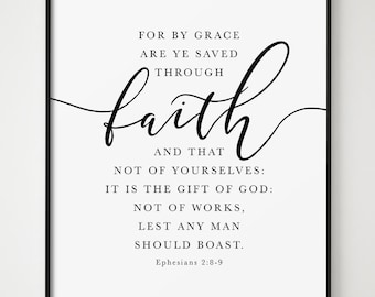Saved by Faith through Grace   BIB-VER0030 Ephesians 2 8 Cufflinks