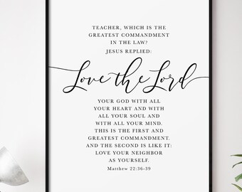 Matthew 22 39 Etsy