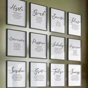 Office Prints for wall motivational quotes for work inspirational gifts for women entrepreneur poster classroom decor bundle