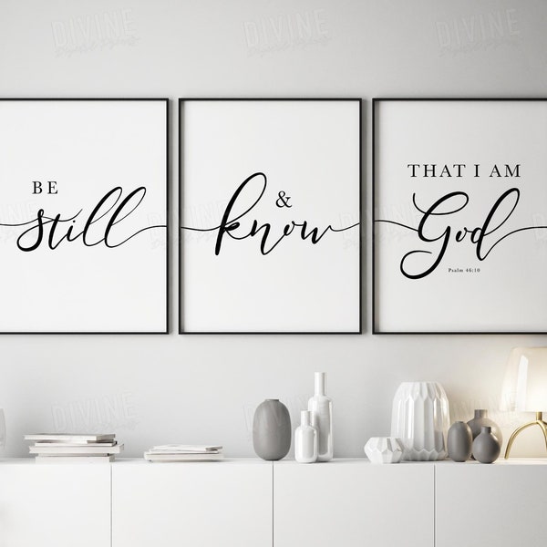 Be Still and Know That I Am God Wall Art - Etsy
