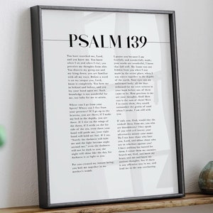 Salmo 139, versetto della Bibbia NIV, stampa della Scrittura, fatto in modo stupendo e meraviglioso, arredamento cristiano per la casa, citazione biblica popolare stampabile