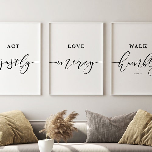 Bible Verse Wall Art Printable Set of 3 Bible Verse Prints - Etsy