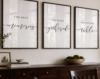 Farmhouse Kitchen Prints, Dining Room Wall Art Set (Digital Download)
