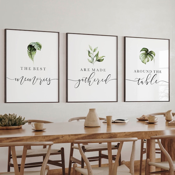 The Best Memories Are Made Gathered Around The Table, Dining Room Wall Art, Farmhouse Kitchen Decor, Printable Art