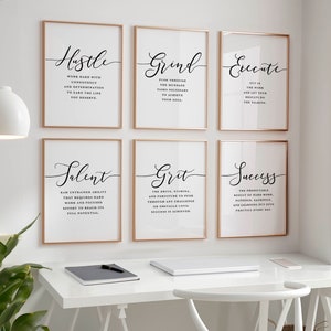 Home office decor for women work from home office motivational quotes inspiring sayings workplace wall art inspirational printables