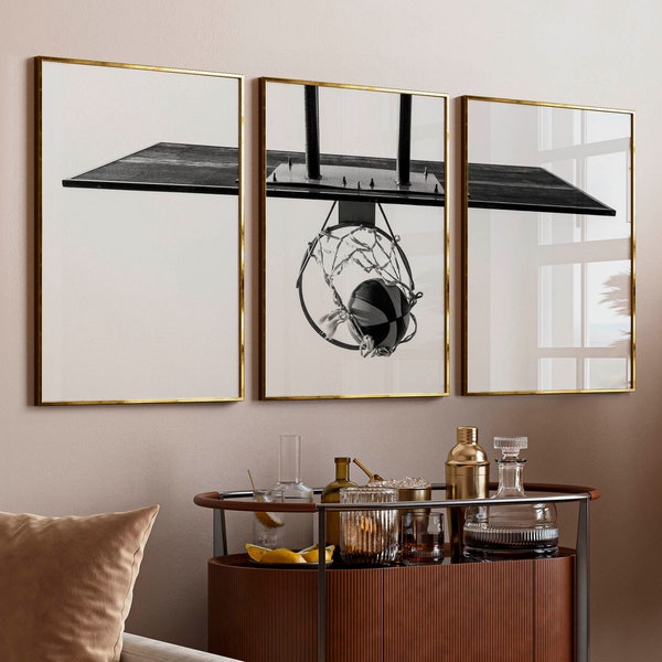 Basketball Hoop Poster, Basketball Coach Gift, NBA Wall Art, Teen Room Decor, Basketball Print