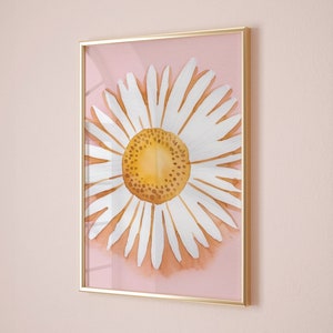 Girls room decor baby girl wall art blush pink nursery print retro flower playroom sign daisy party decor teen bedroom poster