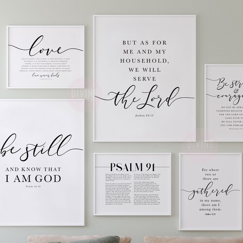 Christian Living Room Home Decor Scripture Wall Art Gallery Etsy