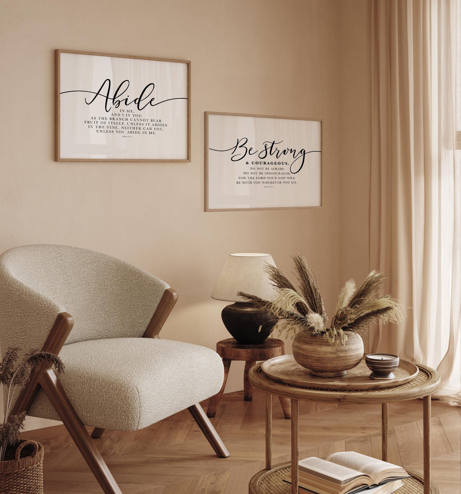 Christian Scripture Wall Art Prints: Farmhouse Bible Verse Set (digital ...