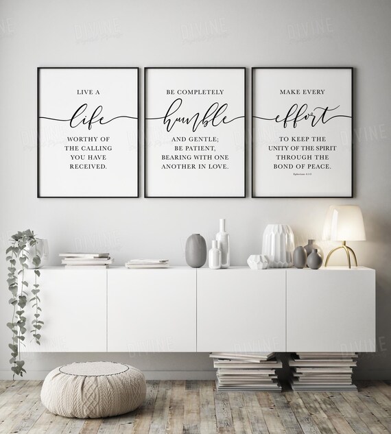 Ephesians 4 NIV Large Wall Art Bible Verse Print Christian Etsy