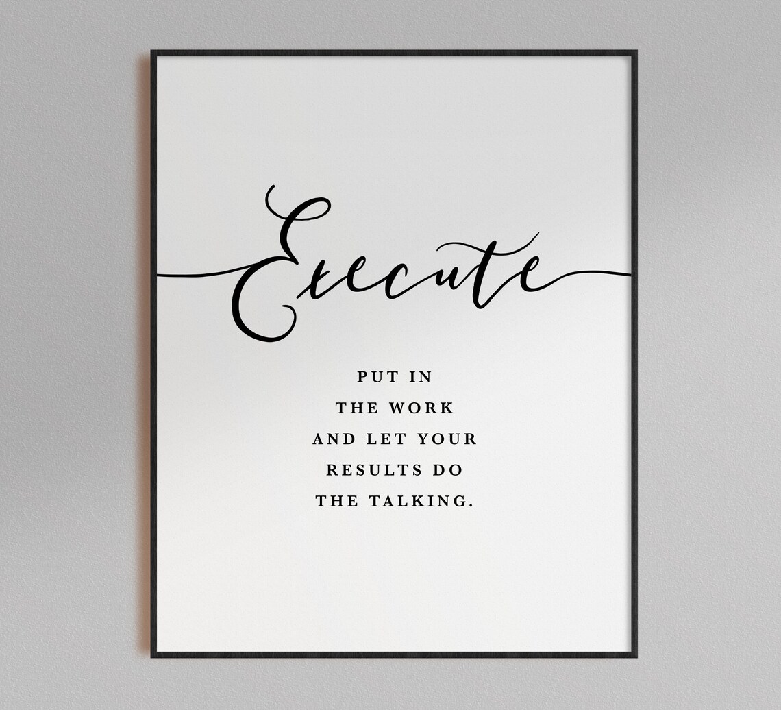 Office Decor Inspirational Print Printable Wall Art Set of Etsy