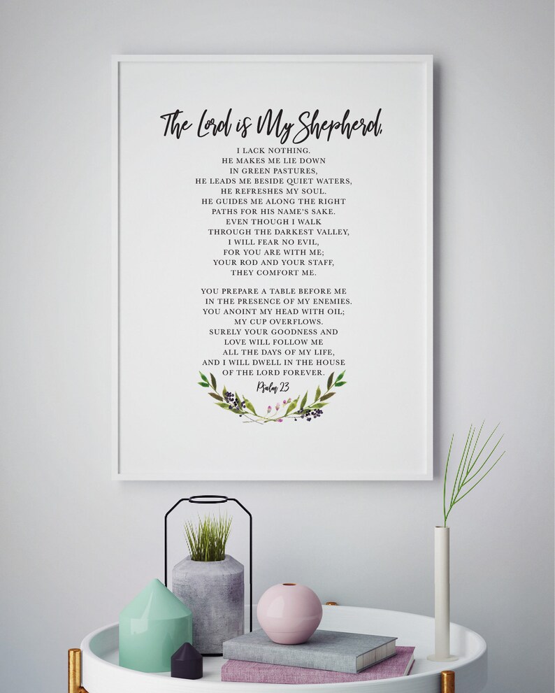 Scripture Print Christian Wall Art Bible Quotes Bible Verse Etsy