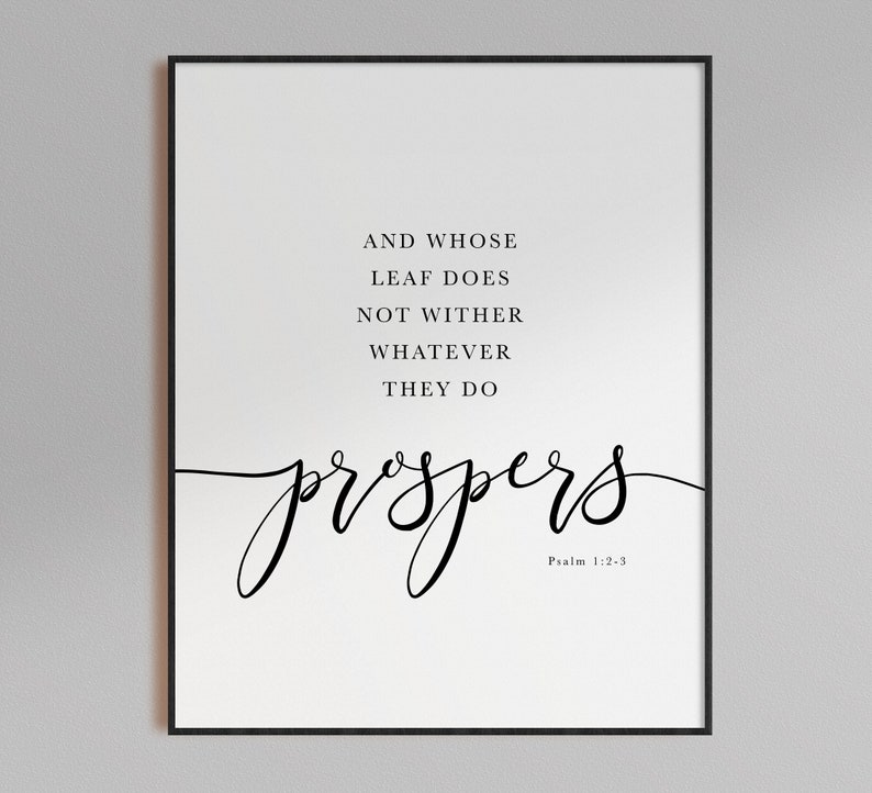 Set of 3 Prints Bible Verse Wall Art of Psalm 1:2-3 NIV | Etsy