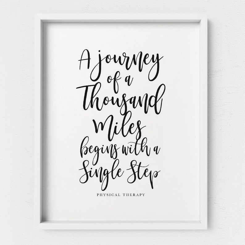 Physical Therapy Therapist Gift Motivational Print Get