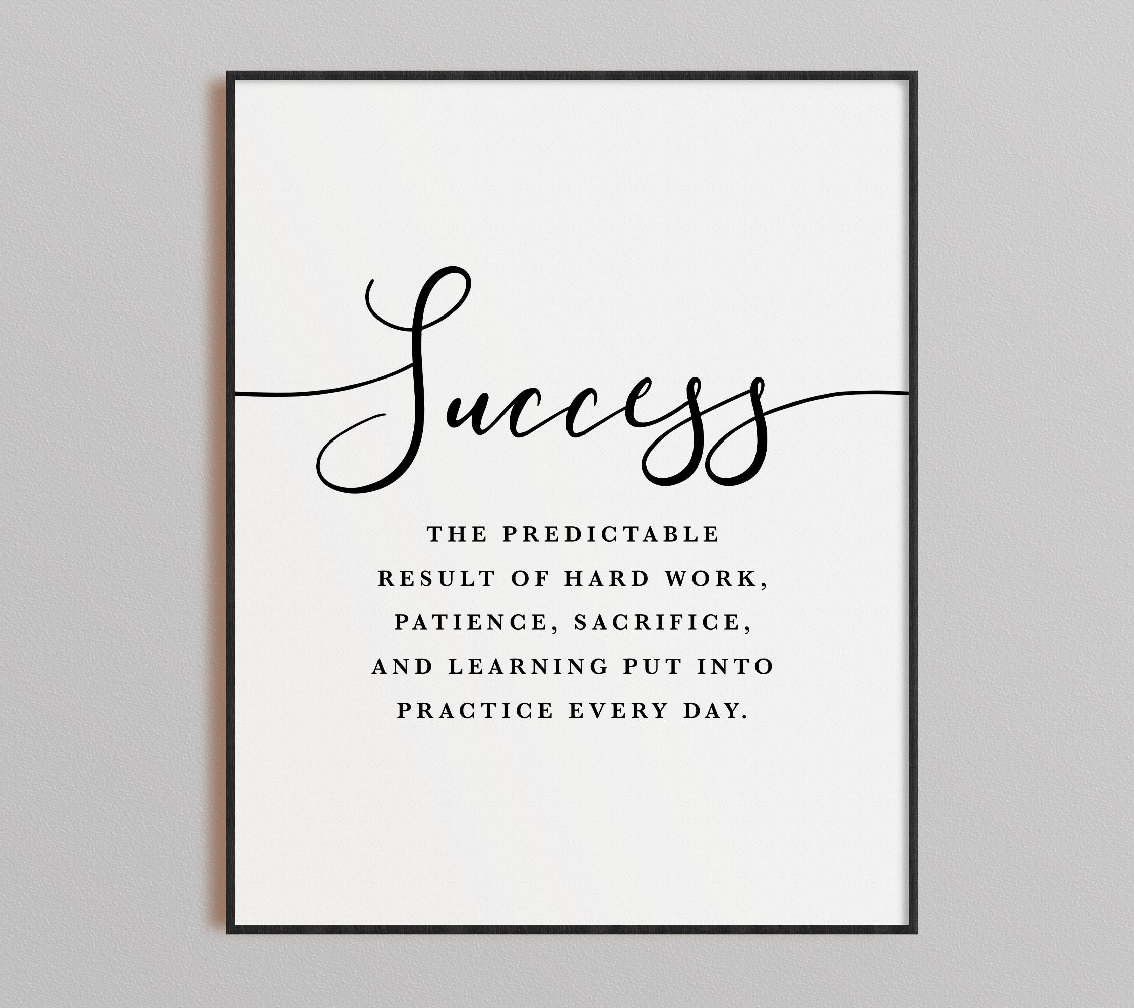 Success Quotes Business Wall Art Modern Office Decor Etsy