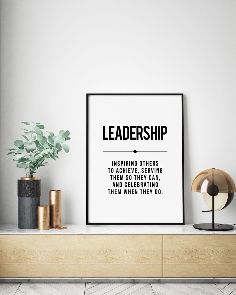 Leadership Quote Office Wall Art Manager Gift Gift for Boss Etsy