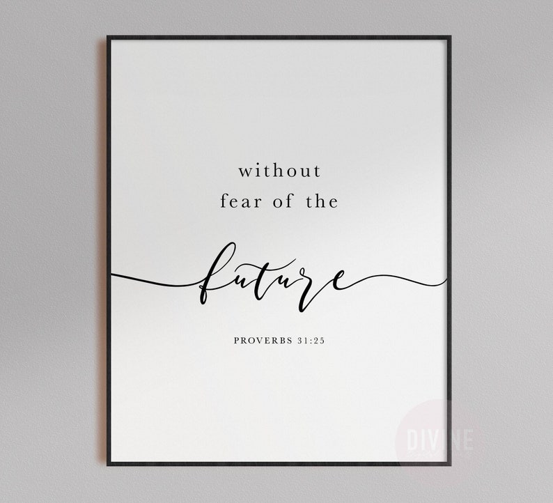 Bible Verse Wall Art of Proverbs 31 25 She is Clothed With Etsy