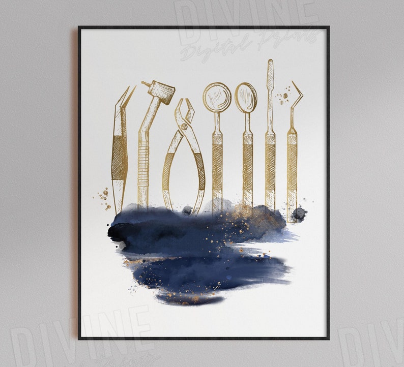Dentist Clinic Art Dentistry Office Wall Art Orthodontics Etsy