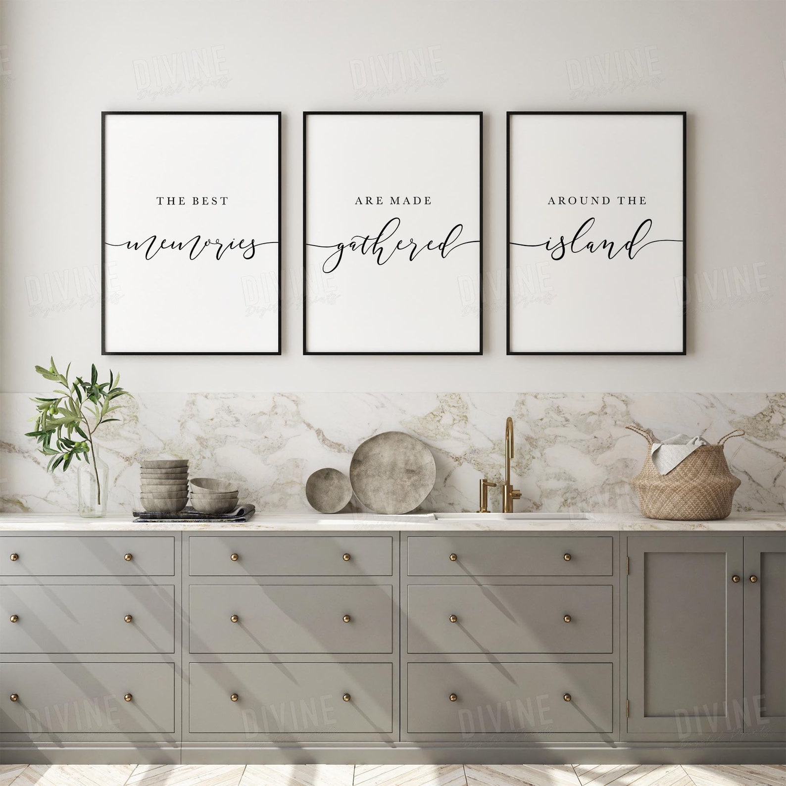 Kitchen Dining Wall Decor The Best Memories Are Made Gathered Etsy