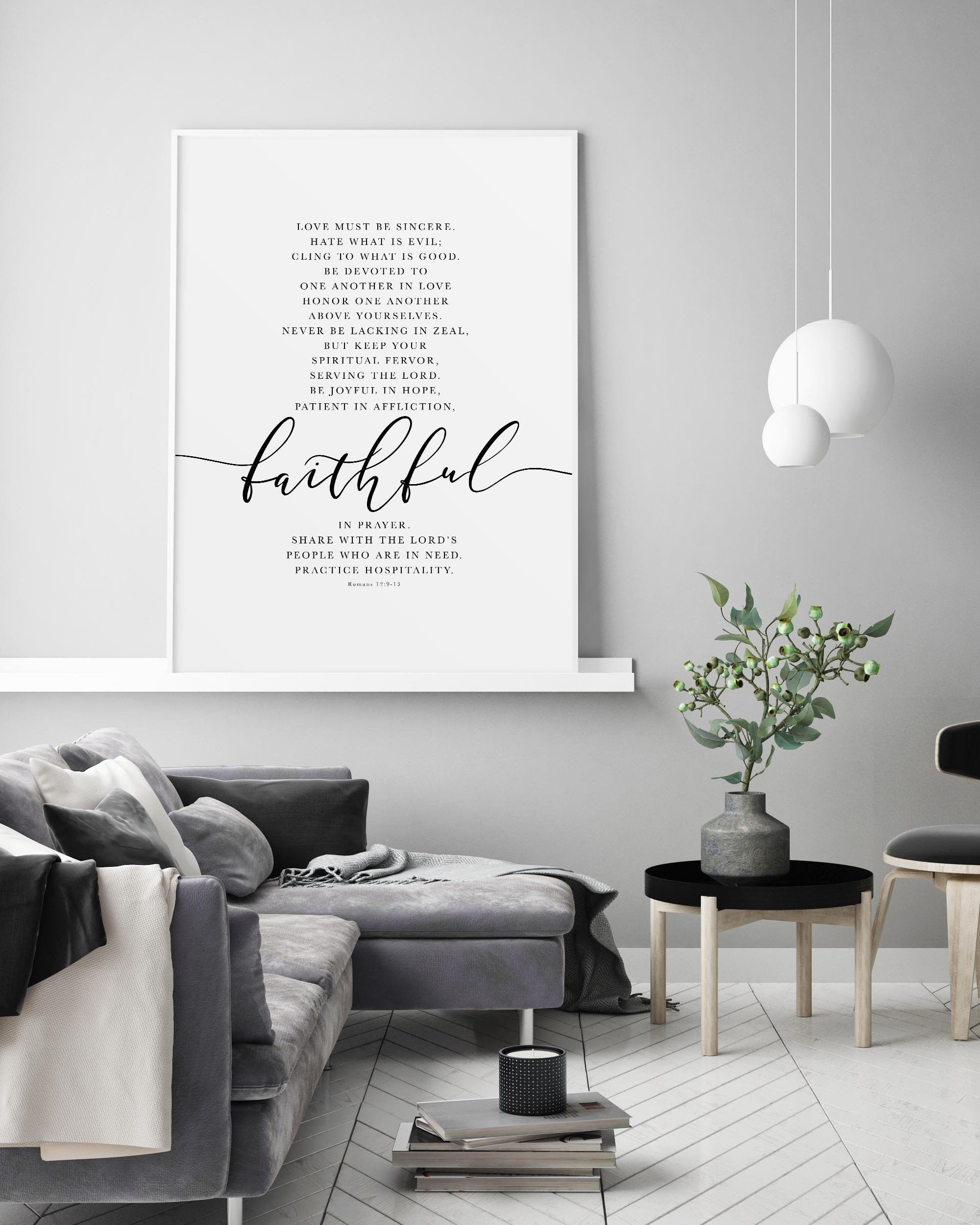 Prints Prayer wall art Family prayer art Scripture art print Bible