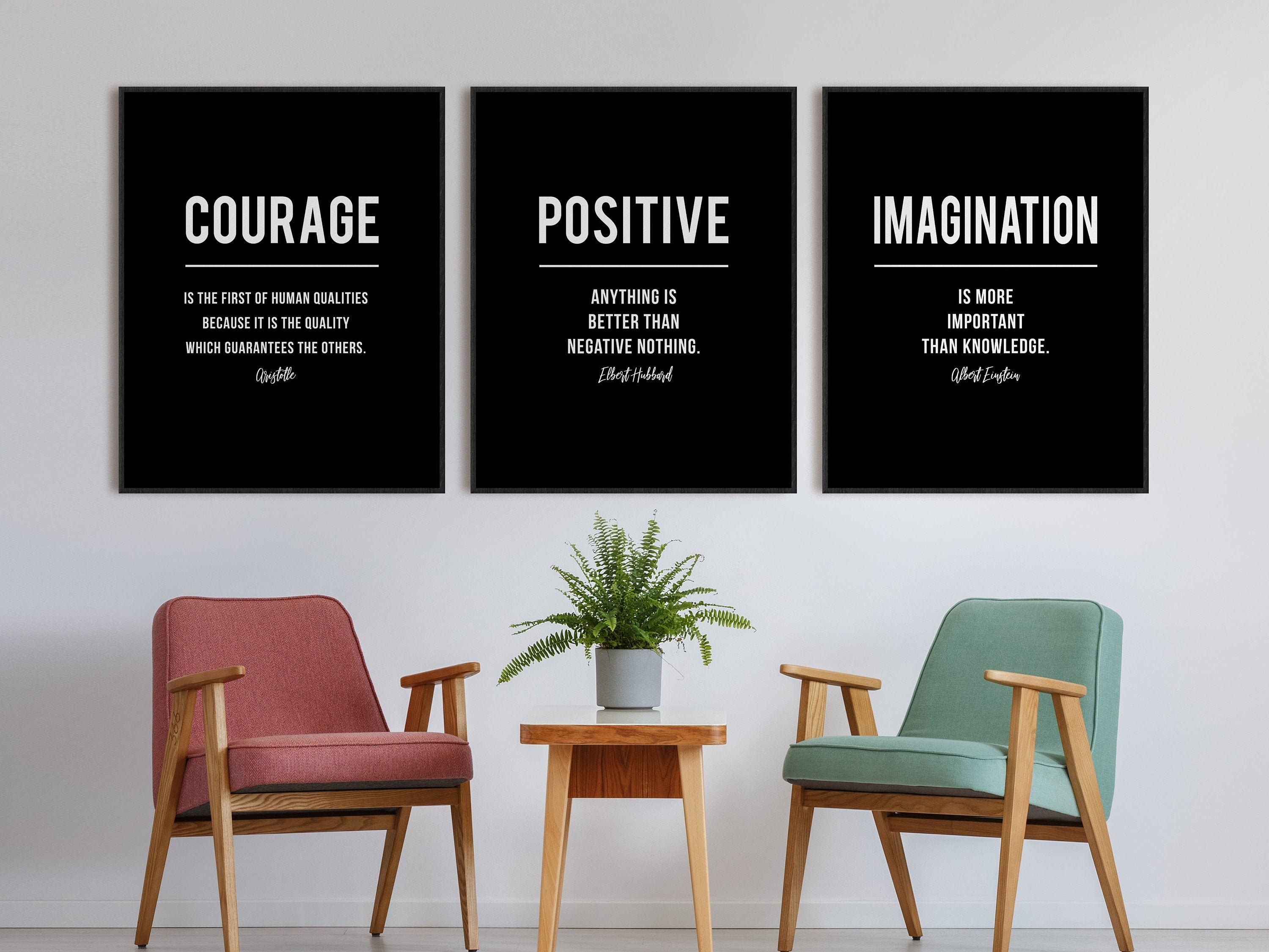 Office Decor Motivational Wall Art Positive Quote Set of 3 | Etsy