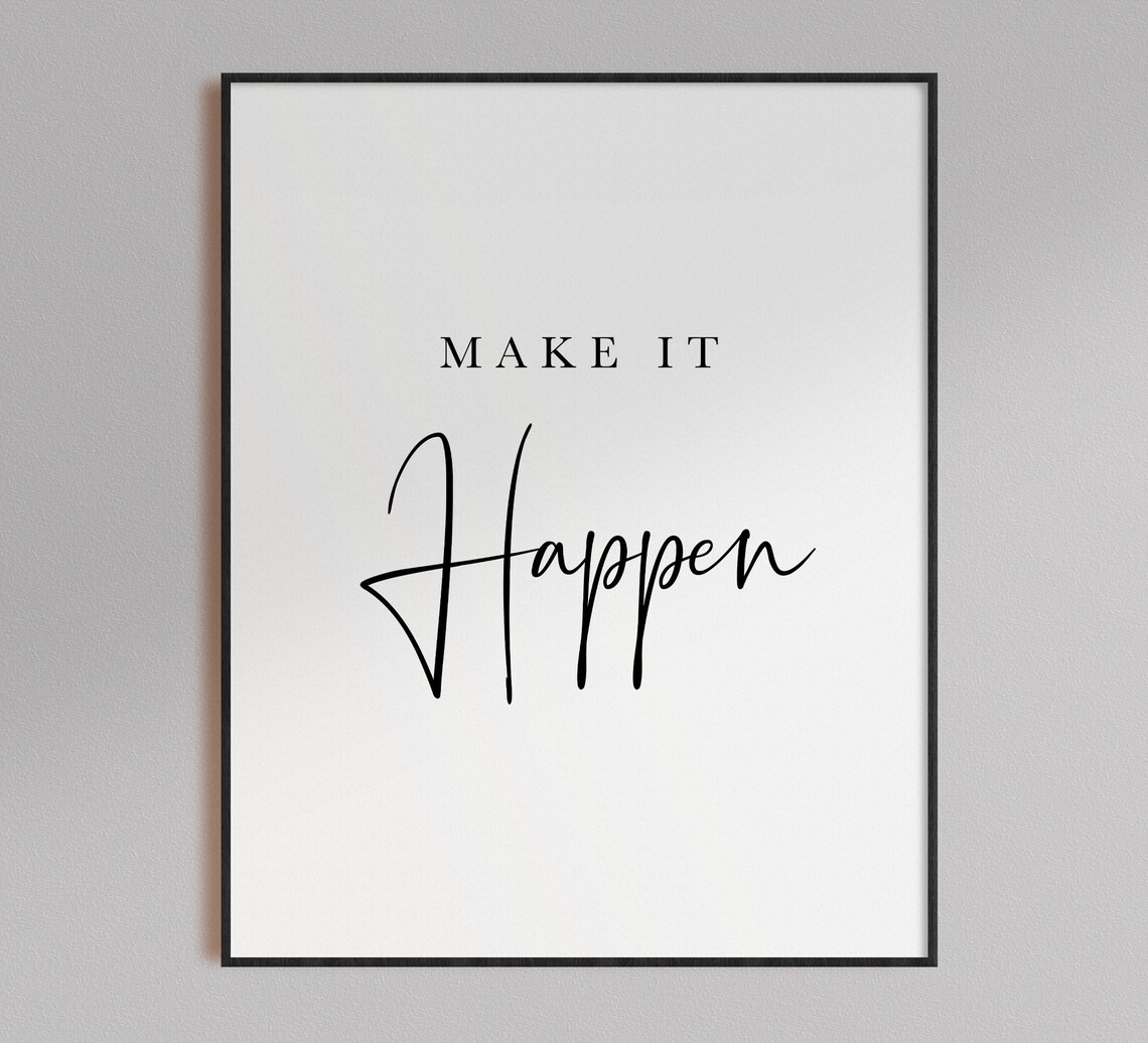 Office Decor Stay Positive Inspirational Work Hard Printable | Etsy