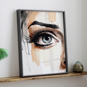 Lash room decor Esthetician eyelash poster lashes wall art beauty salon facial therapist gift bathroom girly printable optometrist eye print
