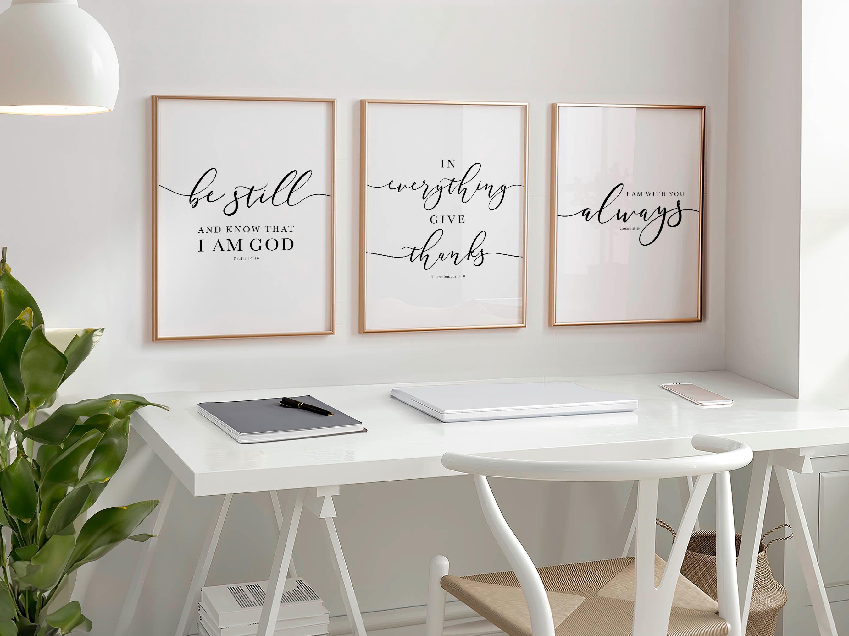 Bible Verse Wall Art Set: Christian Scripture Prints (digital Download ...