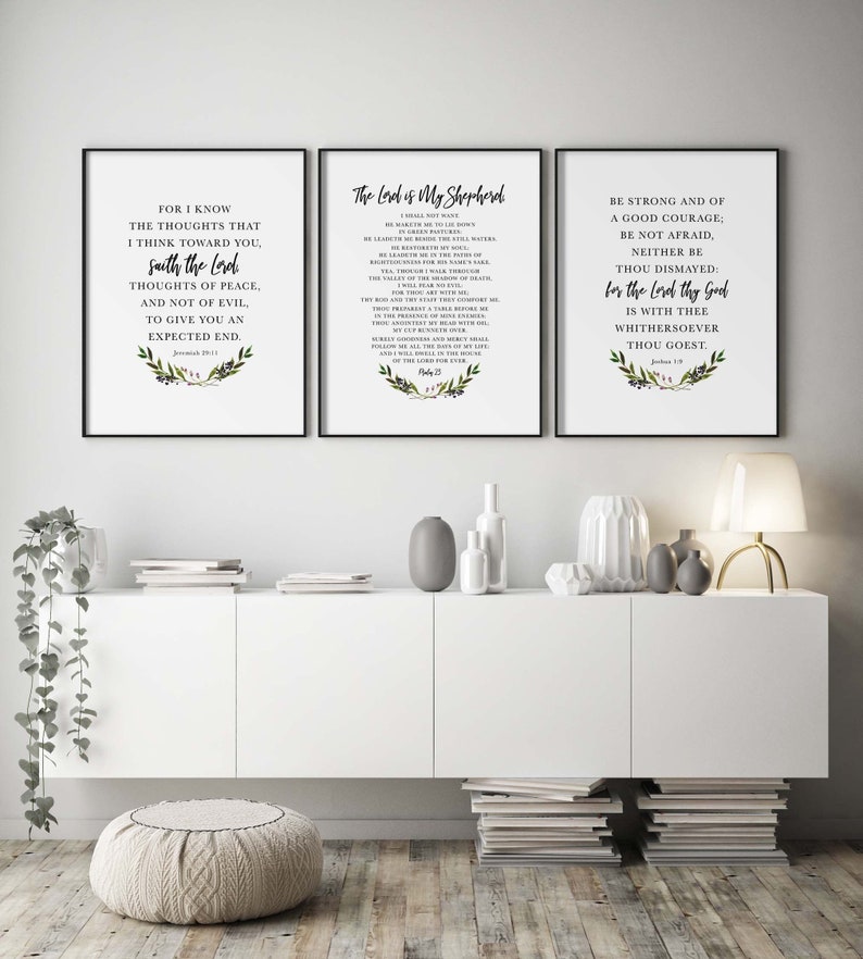 KJV Bible Verse Wall Art Gallery Set of 3 Prints Jeremiah 29 Etsy