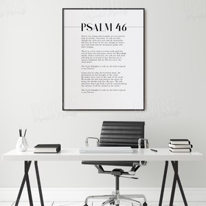 Full Psalm Scripture 46 NIV, Popular Bible Verse Wall Art, Christian Home Decor, Large Printable Artwork image 5