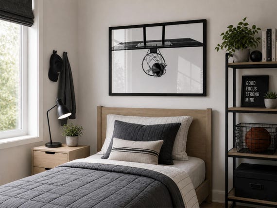Basketball Teen Room Decor, Basketball Print, Gift for Baller Player, Sport Digital Printable Poster