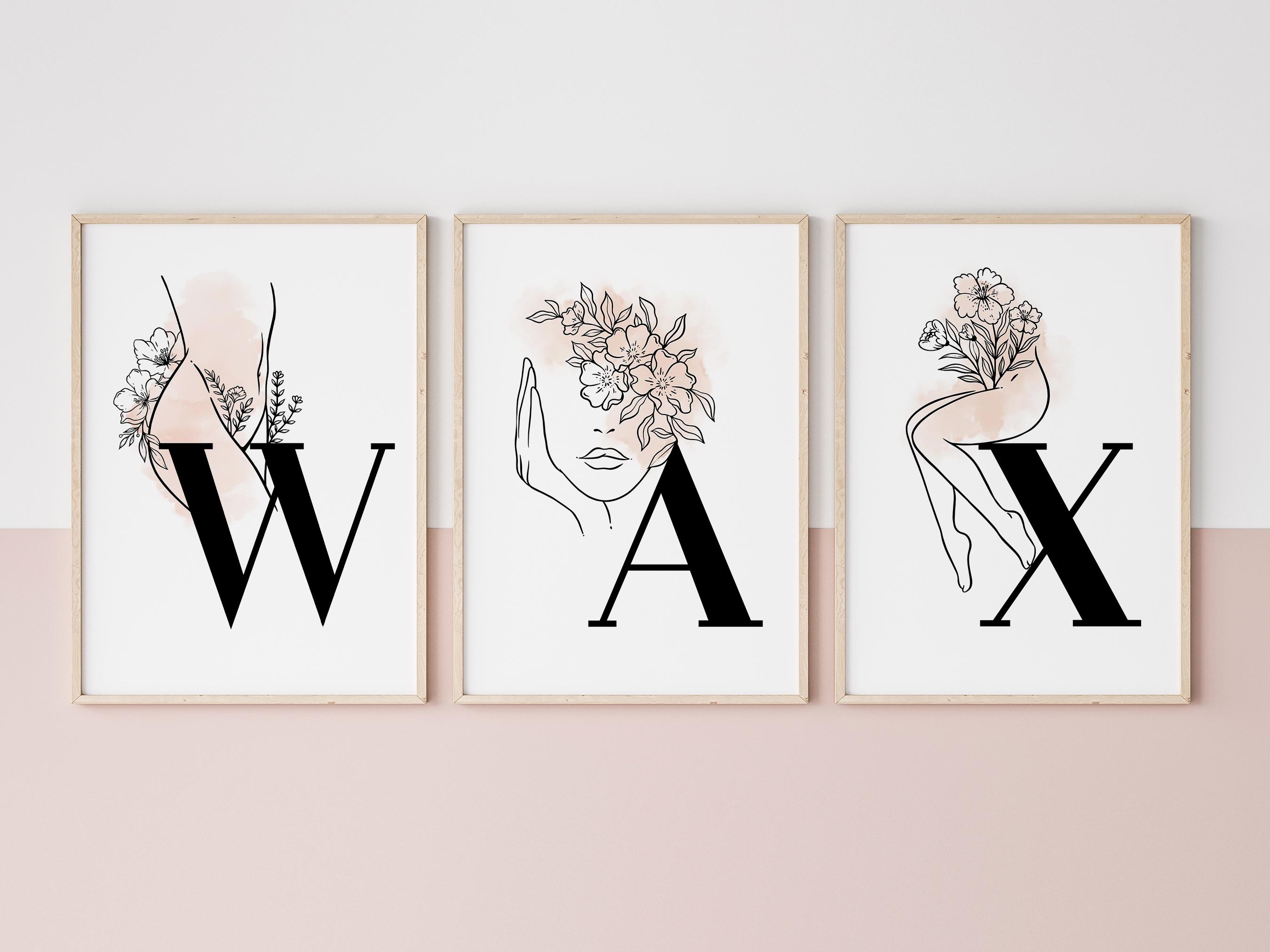 Waxing Salon Prints: Woman Body Line Art, Set of 3 (digital Download ...