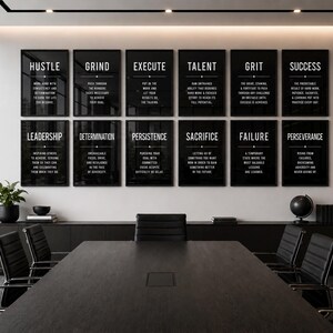 Decoración minimalista para la pared de la oficina: Láminas con frases motivacionales (Juego de 12) (Descarga digital) imagen 9
